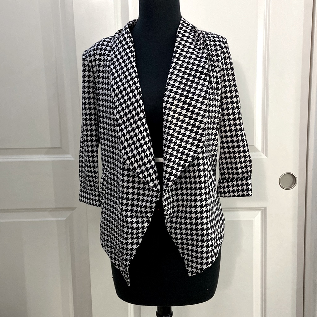 Houndstooth Blazer Jacket.